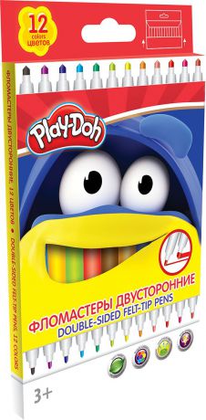 Play-Doh Набор двусторонних фломастеров 12 цветов