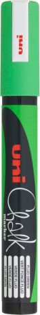 Маркер меловой Uni, PWE-5M цвет: зеленый, 1,8-2,5 мм