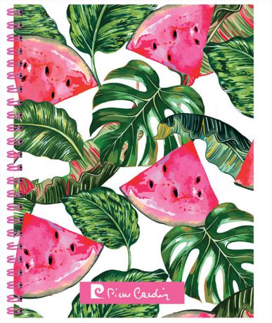 Pierre Cardin Тетрадь Tropic Watermelon 80 листов в клетку цвет зеленый розовый белый формат A5