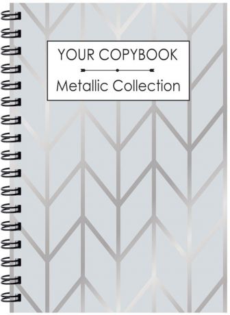Expert Complete Тетрадь Metall Geometric 80 листов цвет серебристый формат A4