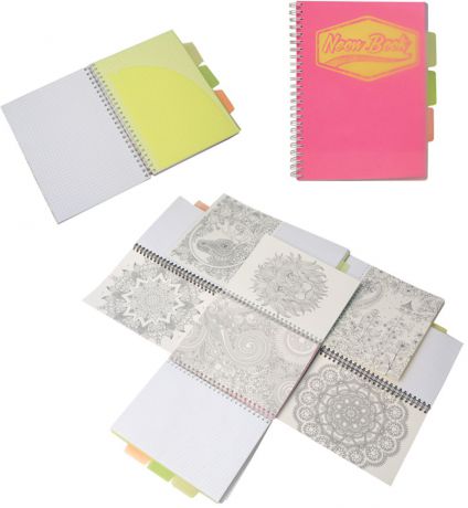 Expert Complete Тетрадь Neon Book 120 листов в клетку цвет розовый формат A5