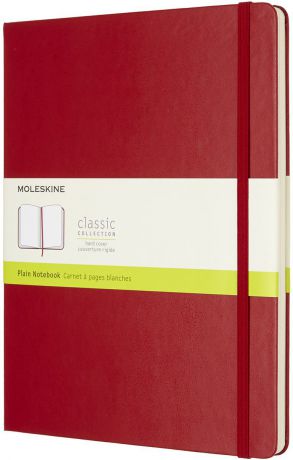 Moleskine Блокнот Classic Xlarge 19 x 25 см 96 листов нелинованный цвет красный