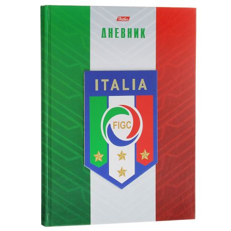 Дневник школьный Hatber "Мир футбола. Италия", цвет: зеленый, красный, белый