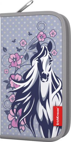 Пенал-книжка ErichKrause White Horse, с наполнением, 11 x 20,,5 x 2,5 см