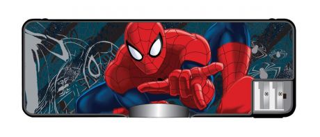 Пенал жесткий с точилками (пластик, PVC), размер 23 х 8 х 2,5 см Spider-man Classic