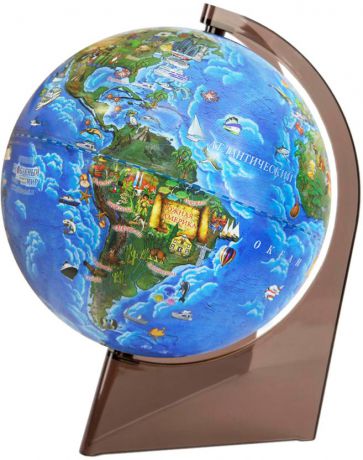 Глобус Земли Глобусный мир, детский, на треугольной подставке, диаметр 21 см