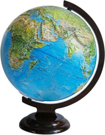Глобус Глобусный мир, с физической картой мира, настольный, рельефный, ландшафтный, диаметр 32 см. 10246