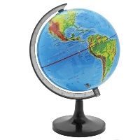 Глобус "Rotondo" с физической картой мира. Диаметр 14,2 см