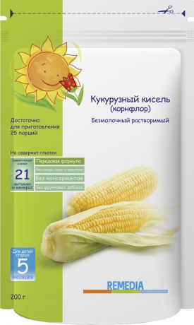 Remedia каша кукурузный кисель, с 5 месяцев, 200 г