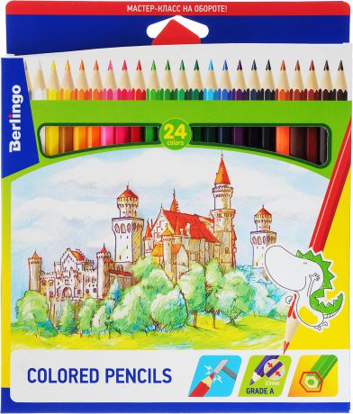 Berlingo Набор цветных карандашей Замки 24 цвета