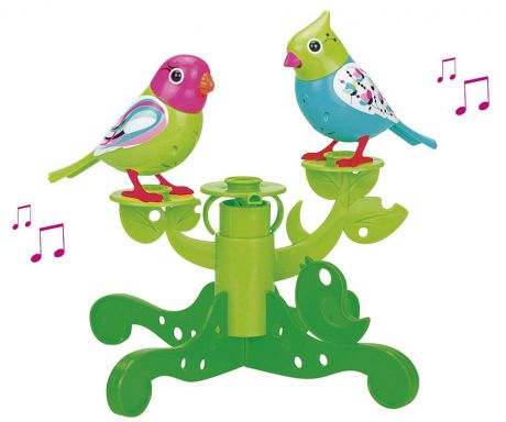 DigiFriends Интерактивная игрушка Птички на дереве цвет бирюзовый салатовый