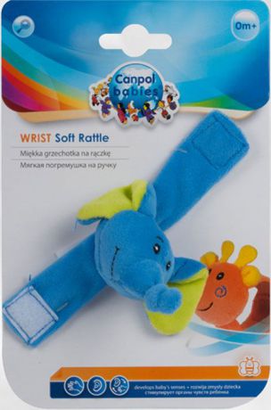 Canpol Babies Мягкая игрушка с погремушкой на руку цвет синий