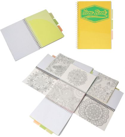 Expert Complete Тетрадь Neon Book 120 листов в клетку цвет желтый формат A5