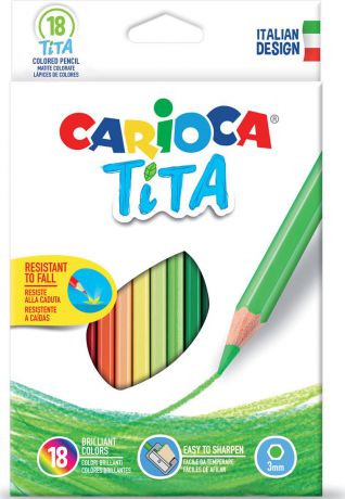 Набор цветных карандашей Carioca Tita, пластиковые, 18 цветов