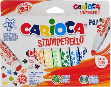 Набор для рисования "Carioca (Кариока) Stamp Markers", 12 цветов