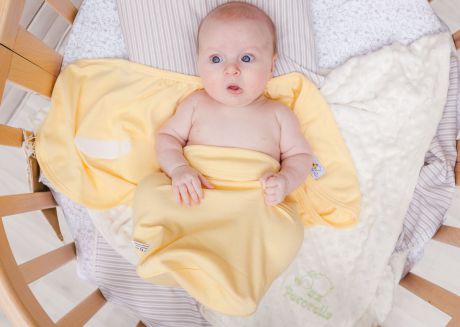 Pecorella Пеленка на липучках SwaddleFun Mid Yellow Размер L 4,5-8,5 кг