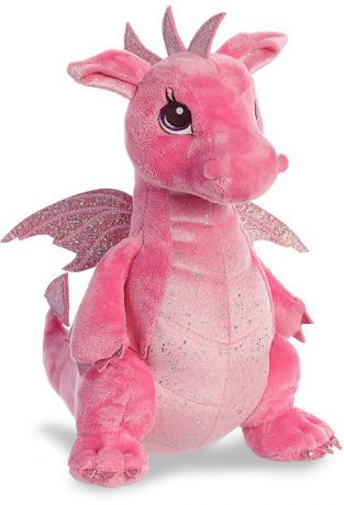 Игрушка мягкая Aurora "Дракон", цвет: розовый, 30 см