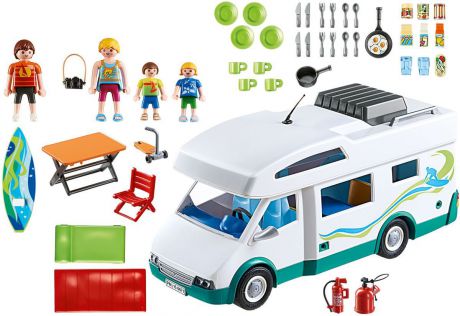 Playmobil Игровой набор Аквапарк Семейный автомобиль-дом на колесах