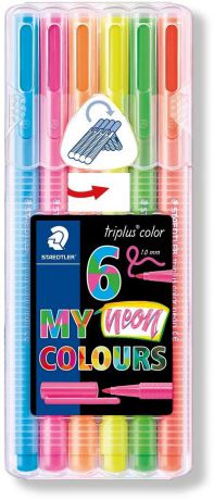 Staedtler Набор фломастеров Triplus Color Неоновые цвета 6 цветов