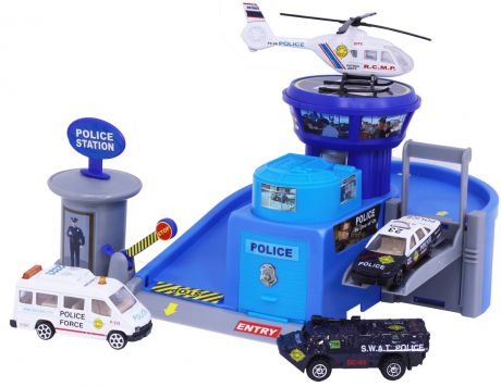 Pioneer Toys Набор машин с гаражом Police Station