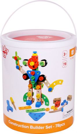 Конструктор деревянный Tooky Toy "Робот", TKF013