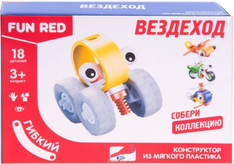 Конструктор Fun Red "Вездеход", 18 деталей