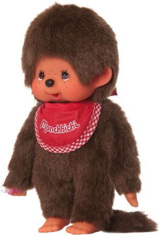 Мягкая игрушка Monchhichi "Мальчик в красном слюнявчике", 20 см