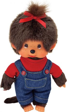 Мягкая игрушка Monchhichi "Девочка в комбинезоне и красной футболке", 20 см
