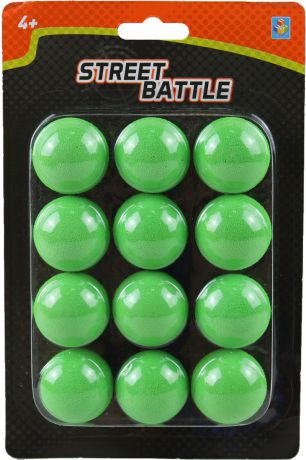 Комплект шариков для игрушечного оружия 1TOY Street Battle, Т13650, диаметр 3,4 см, 12 шт