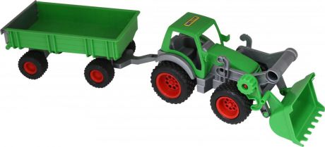 Трактор-погрузчик Полесье "Фермер-техник", с прицепом, цвет в ассортименте