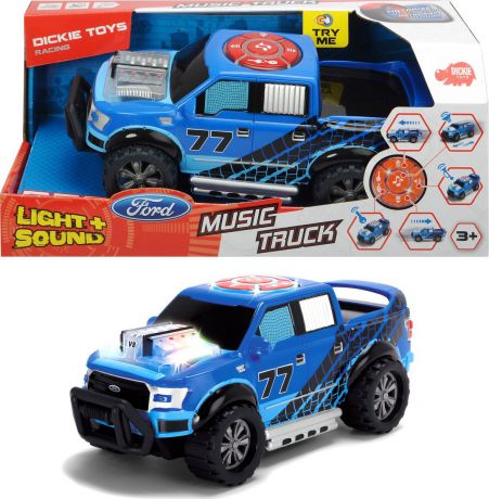Машинка Dickie Toys "Racing. Музыкальный грузовичок", 23 см