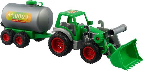 Трактор-погрузчик Полесье "Фермер-техник", с цистерной, цвет в ассортименте
