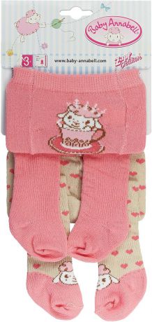 Одежда для кукол Zapf Creation "Baby Annabell" , колготки, цвет: бежевый, розовый