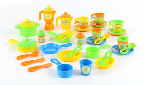 Набор детской посуды Полесье, 50 элементов, цвет в ассортименте