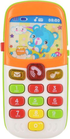 Электронная игрушка BebeLino "Мой первый смартфончик" 57025, белый, оранжевый