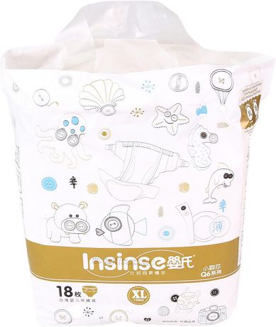 Подгузники Insinse Q6, 13+ кг, размер XL, 18 шт
