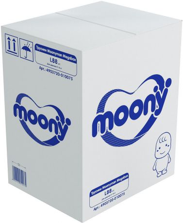 Подгузники-трусики Moony Man Megabox, для девочки, 9-14 кг, размер L, 88 шт