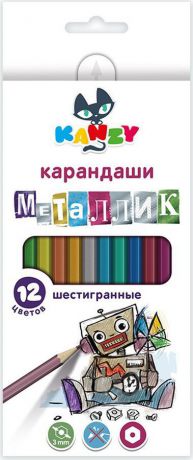 Набор цветных карандашей Kanzy MCP-4012 "Веселый робот", 59818445152, 12 цветов