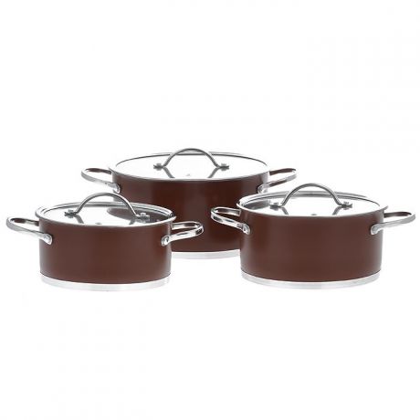 Набор посуды "Bohmann", цвет: коричневый, 6 предметов. 0614BH