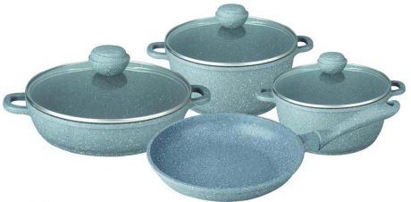 Набор посуды для приготовления Bekker, цвет: серый, 7 предметов. BK-4606