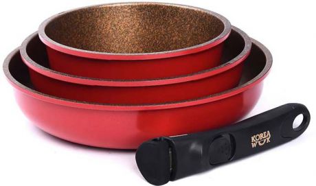 Набор посуды Korea Wok Hard Rock, с антипригарным покрытием, 4 предмета. KWS6621HR