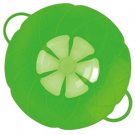 Крышка As Seen On TV "Невыкипайка", цвет: зеленый, 15-25 см