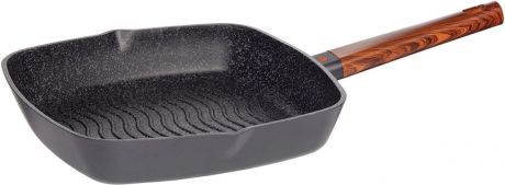 Сковорода-гриль Nadoba "Oldra", с антипригарным покрытием, цвет: черный, 28 х 28 см