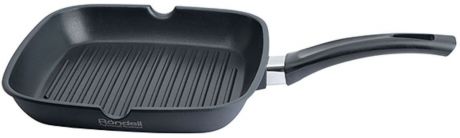 Сковорода-гриль "Rondell", с антипригарным покрытием, цвет: черный, 24 х 24 см