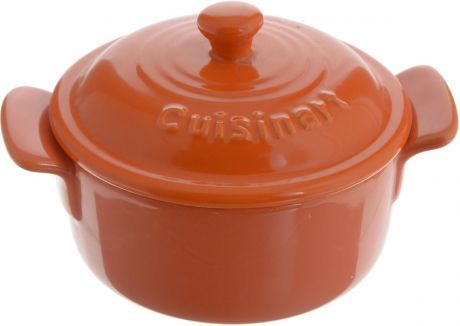 Форма для духовки "Calve", круглая, с крышкой, цвет: оранжевый, диаметр 15 см. P066