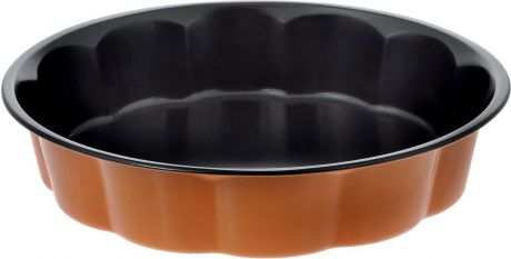 Форма для выпечки "Hausmann", с антипригарным покрытием, цвет: оранжевый, черный, диаметр 27 см