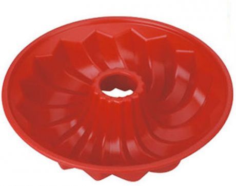 Форма для выпечки кекса Tescoma "Delicia Silicone", круглая, цвет: красный, диаметр 26 см. 629220