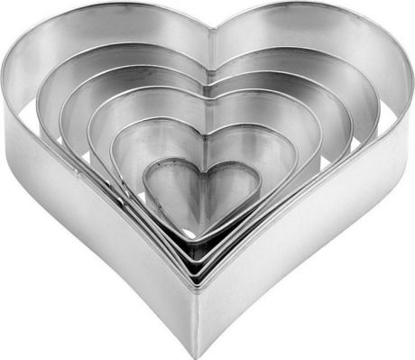 Набор формочек для выпечки "Сердце", 6 шт. 631362