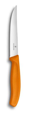 Нож для стейка и пиццы Victorinox "SwissClassic. Gourmet", цвет: оранжевый, длина лезвия 12 см