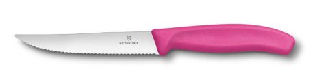 Нож для стейка и пиццы Victorinox "SwissClassic. Gourmet", цвет: розовый, длина лезвия 12 см